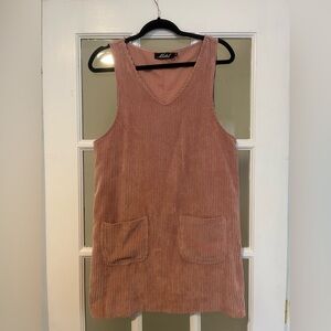 Motel Blush Corduroy Sleeveless Dress